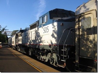 IMG_7438 Amtrak B32-8WH #505 in Salem, Oregon on July 3, 2007