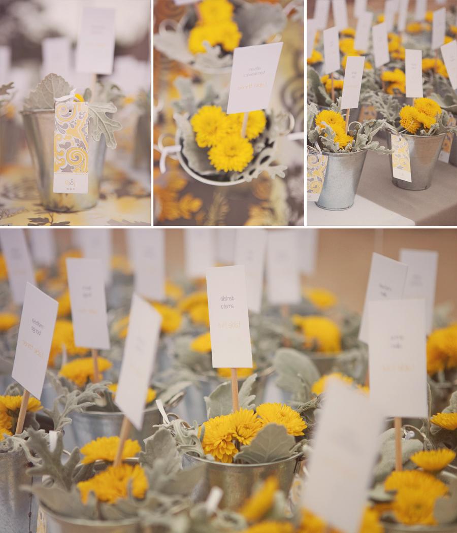 yellow and gray wedding