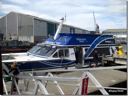 Moored up at Wellington Wharf.