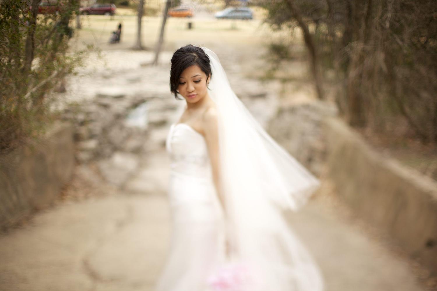 circular drop wedding veil