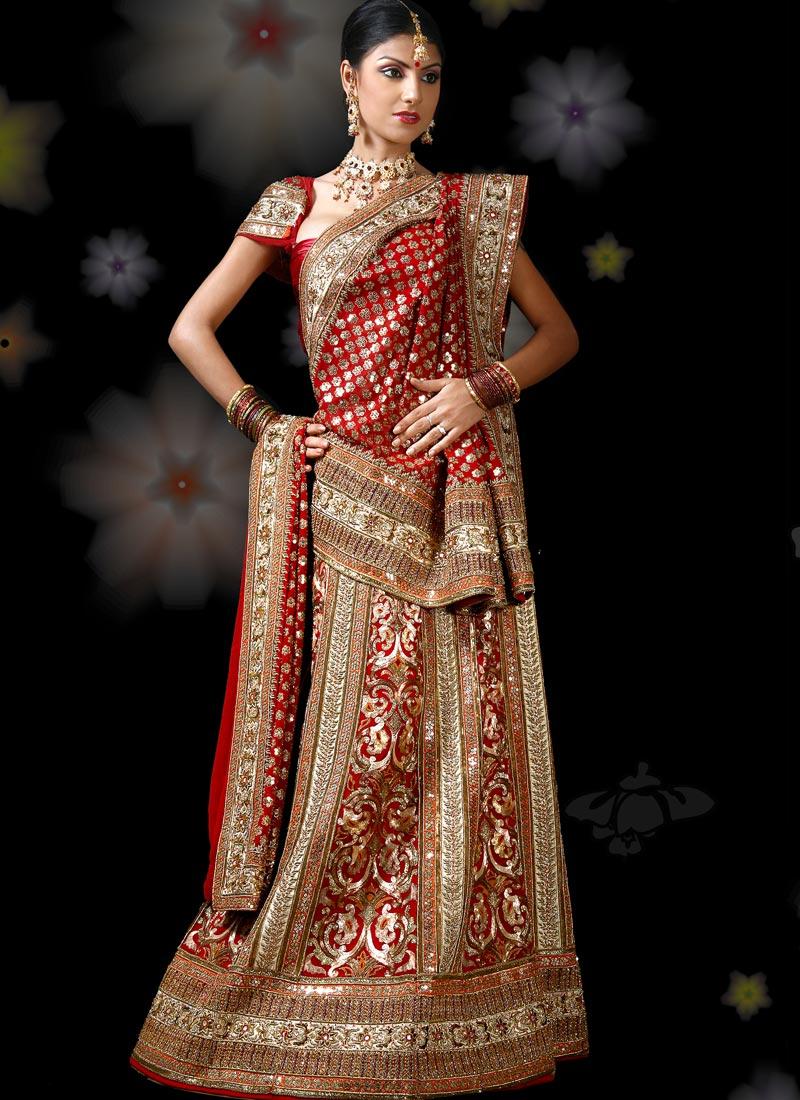 Indian wedding dress in red