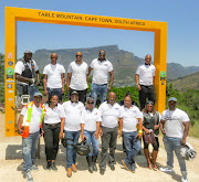 Members of 9 Provinces in 9 Days during their stopover in Cape Town.