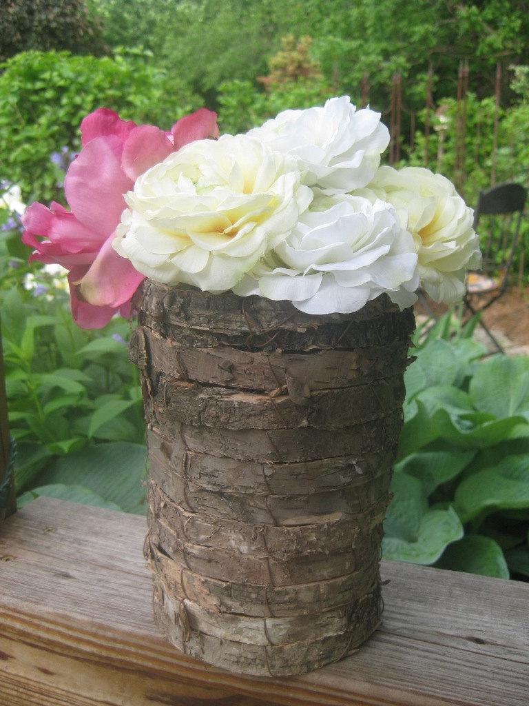 Large 10 Birch Bark Vase for