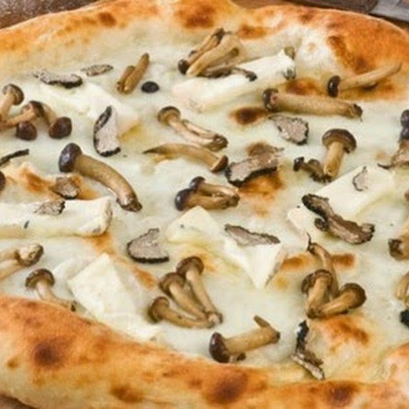 Pizza chiodini tartufo e taleggio.