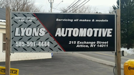 Auto Repair Shop «Lyons Automotive», reviews and photos, 215 Exchange St, Attica, NY 14011, USA