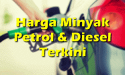 Harga Minyak Petrol Dan Diesel Minggu 27 Julai - 2 Ogos 2017
