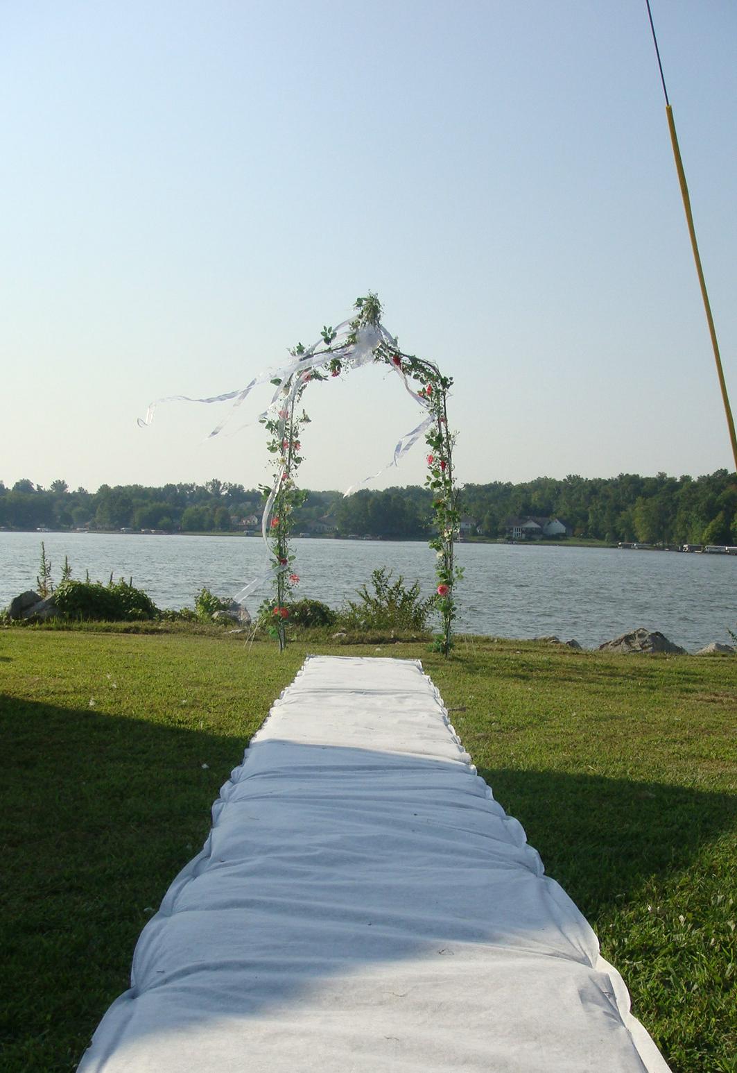 The ceremony decor was simple,