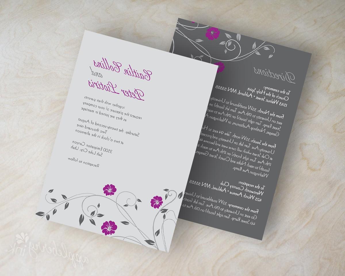 Wedding invitations, swirly