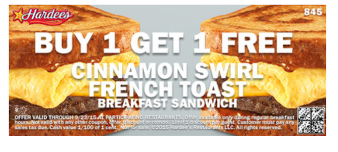 #Hardees & #CarlsJr: Buy 1 Get 1 #FREE #Breakfast Sandwich + More #Coupons Exp 9/23