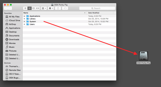 Figure 1 from hard drive to 4 root folders