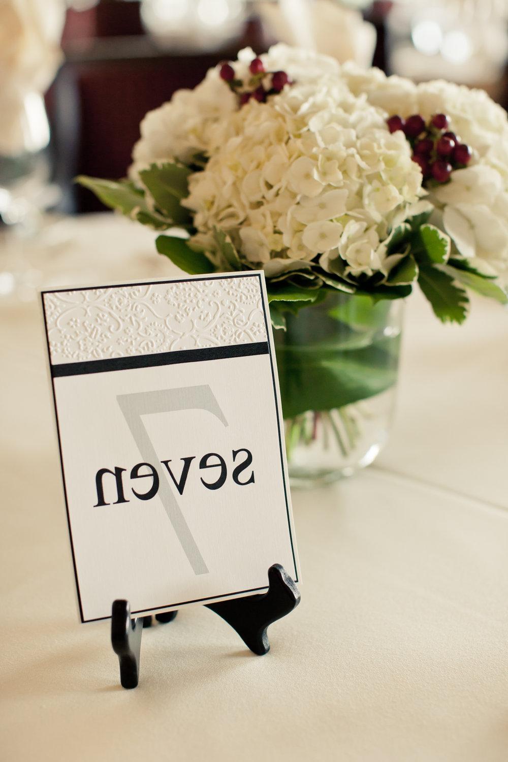 READY to SHIP-Wedding Reception Table Number- Handmade- Embossed Design-