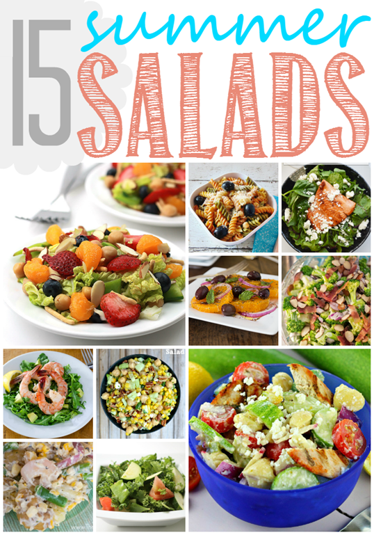 15 Summer Salads at GingerSnapCrafts.com #salads #recipes