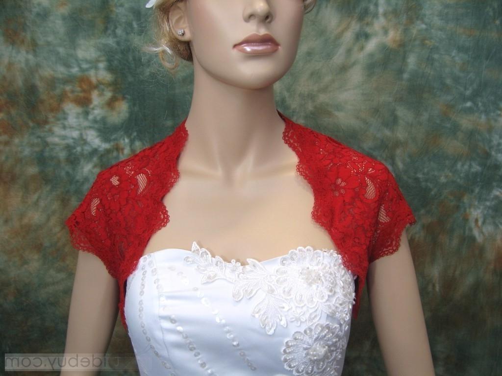 Sleeves Red Lace Wedding