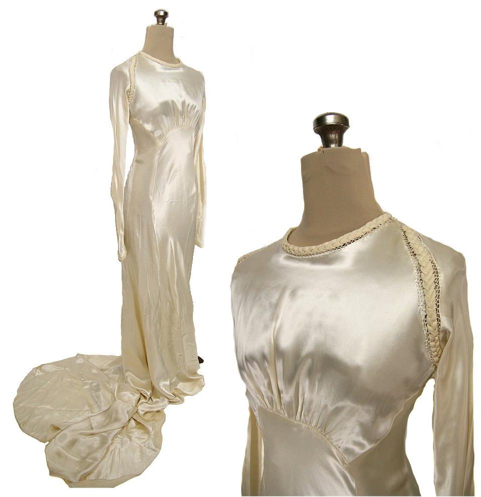 Vintage 1930s Bias Satin