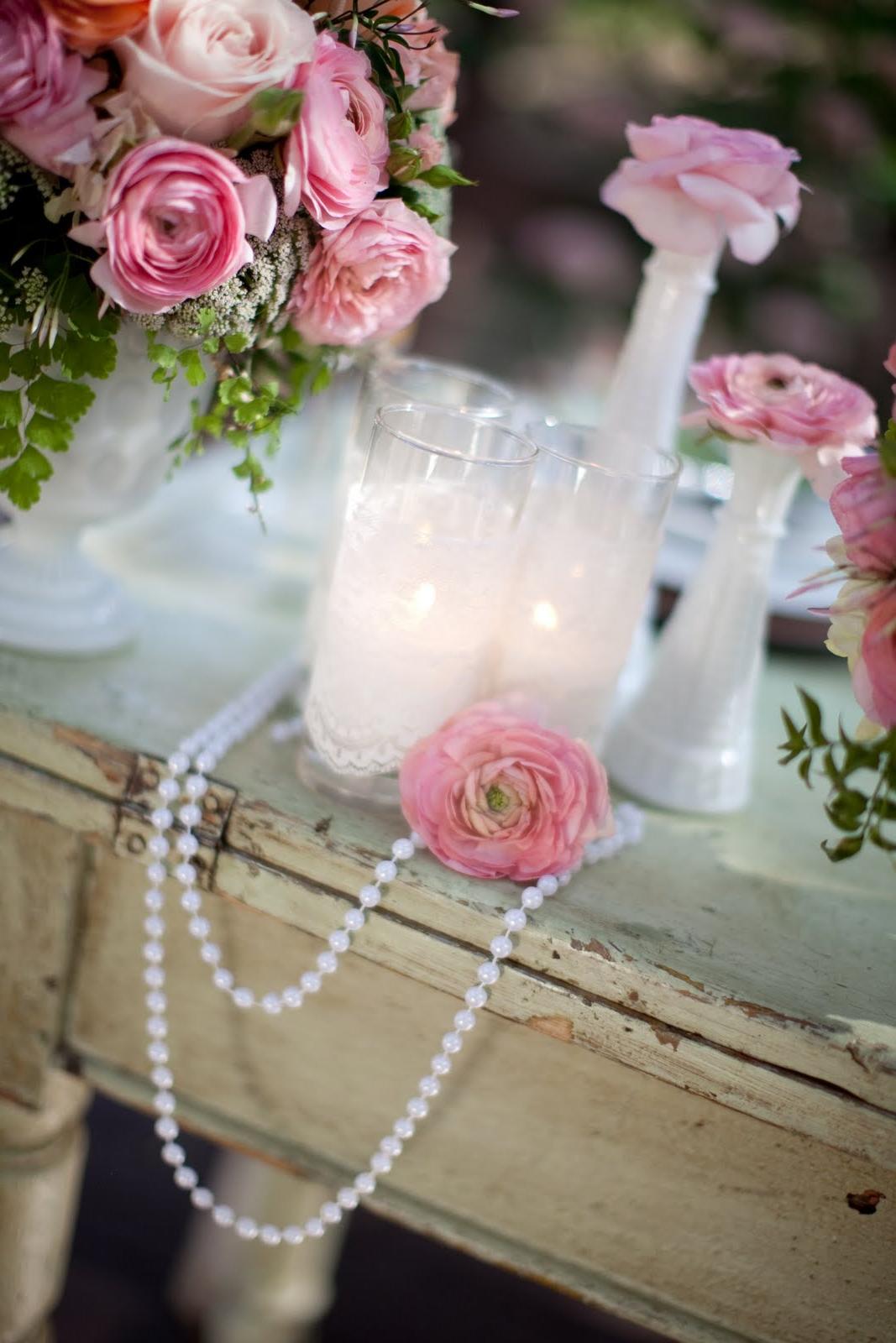 Pearls, Lace and Pink Garden