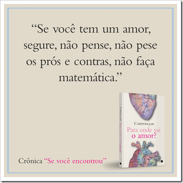 para onde vai o amor citação