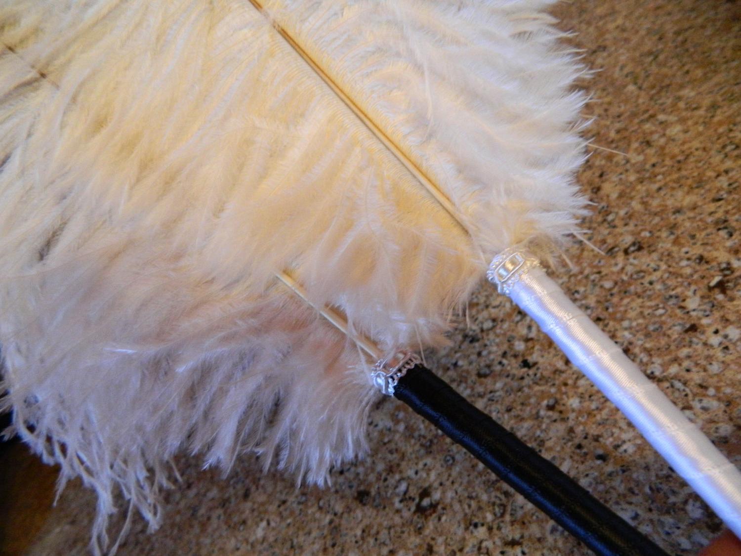 2 OSTRICH Feather Pens,