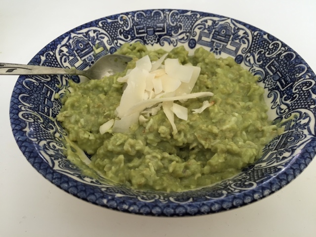 coconut matcha porridge