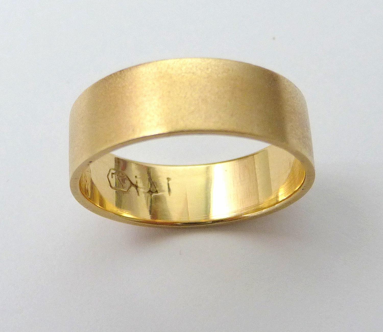 Gold Wedding band for men and