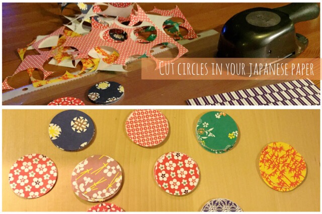 circles cut out origami japanese paper