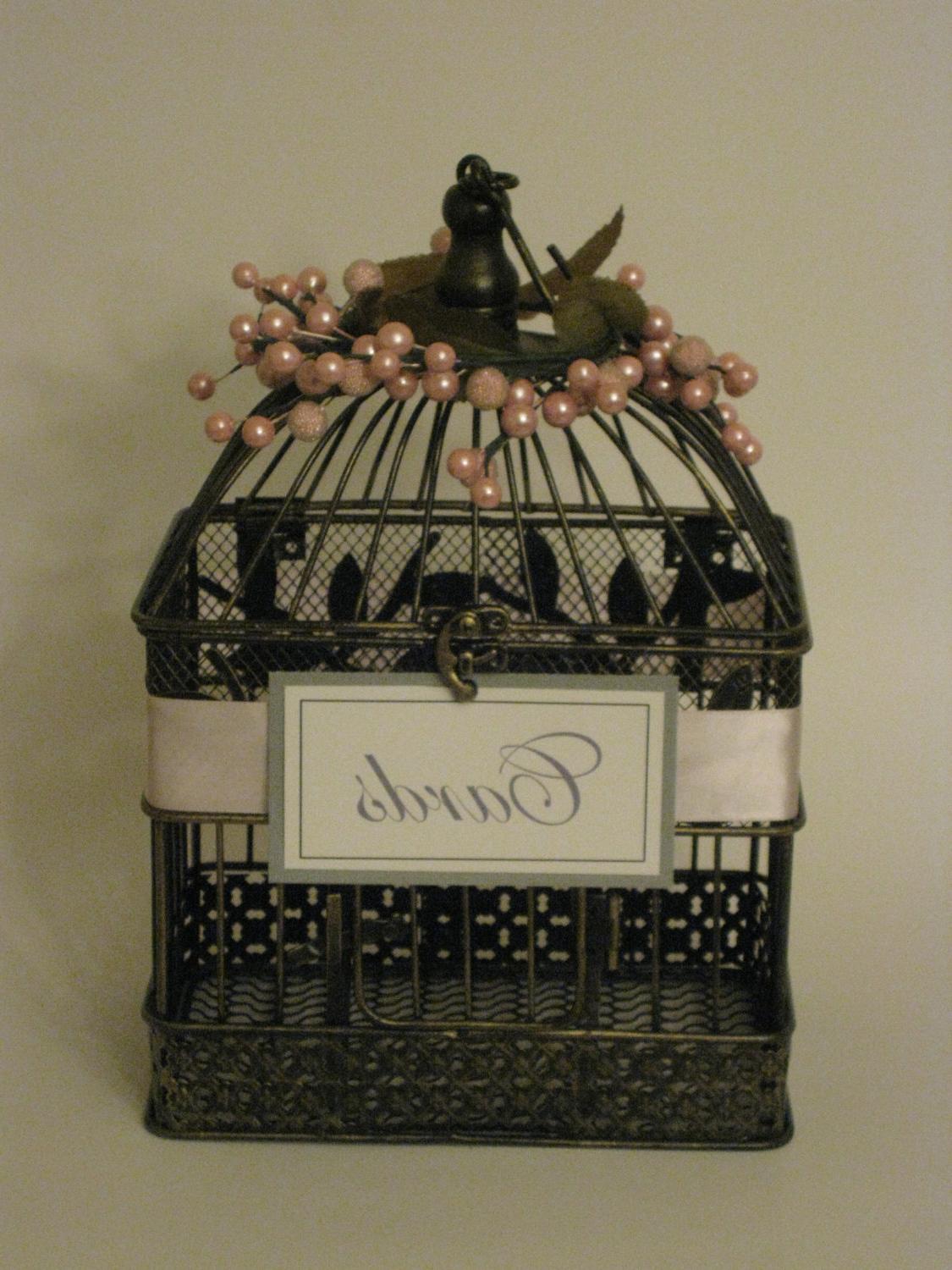 VINTAGE bird cage card