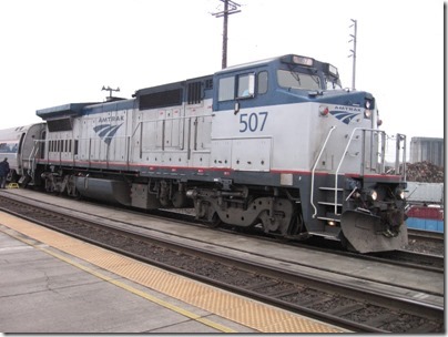 IMG_4656 Amtrak B32-8WH #507 in Vancouver, Washington on November 30, 2008