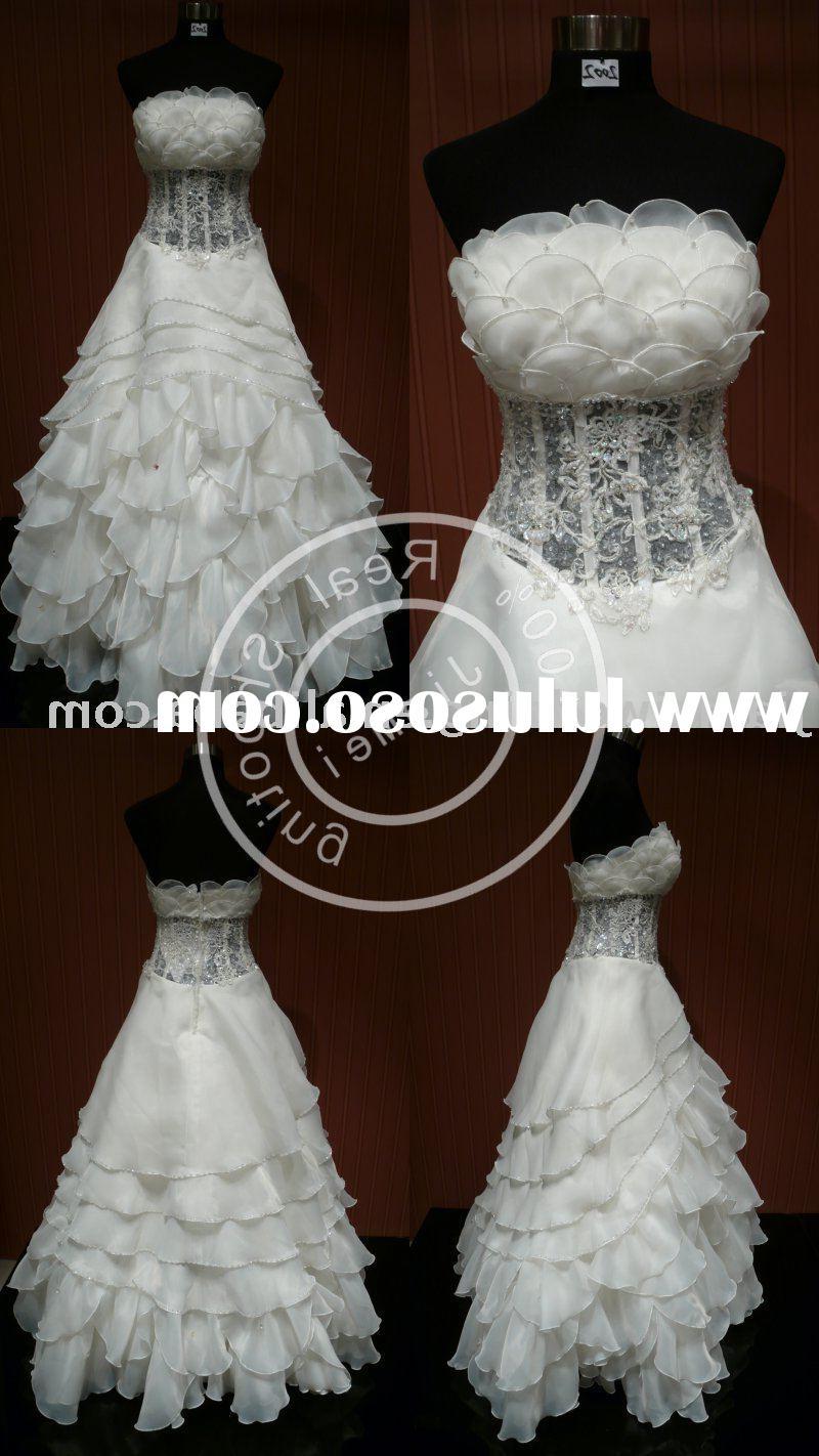 wedding dress appliqued bridal