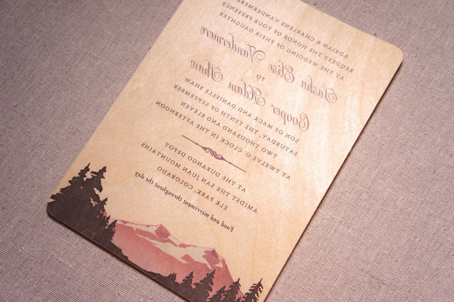 Real Wood Wedding Invitations