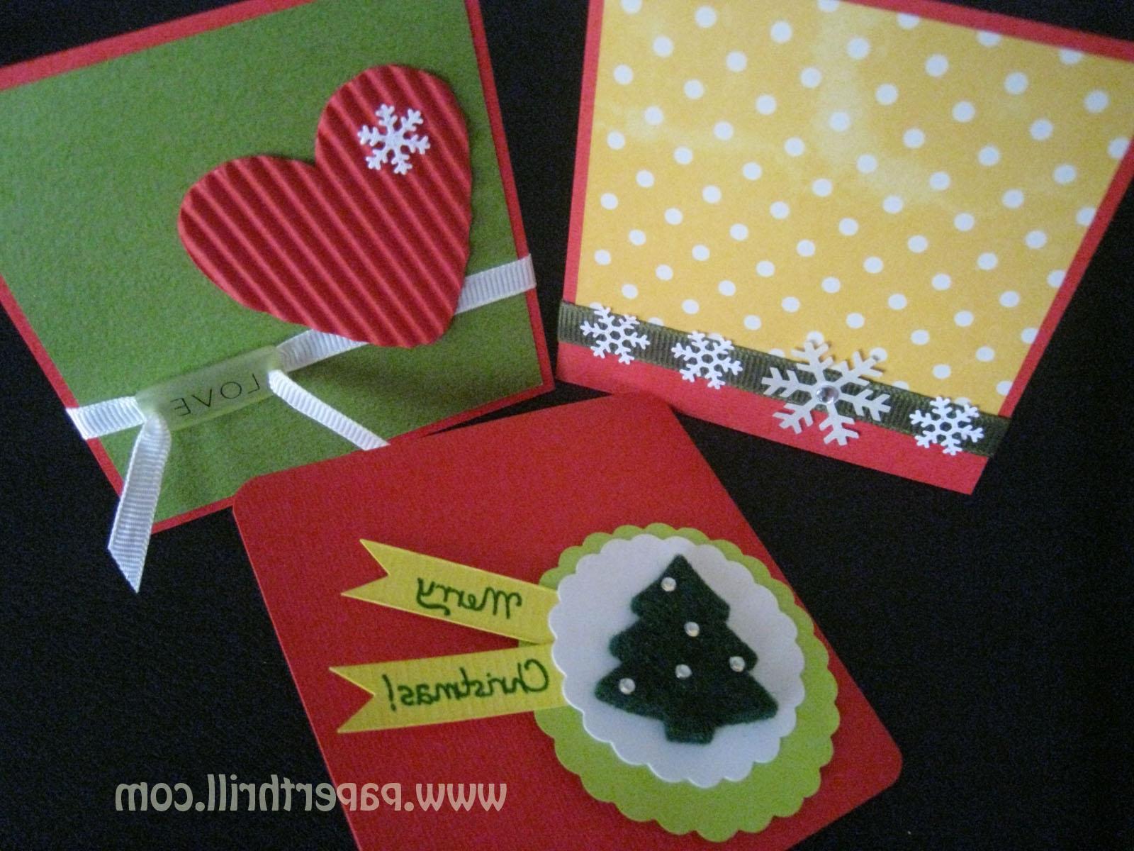 Red mini Xmas cards set