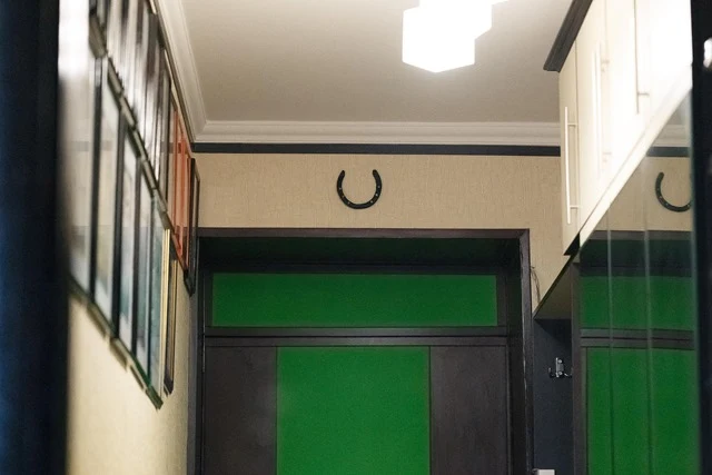 Такая тёмная дверь, всё=же нагнетала некоторую мрачность, поэтому я принял решение добавить немного зелёного.2015-01-24_00152