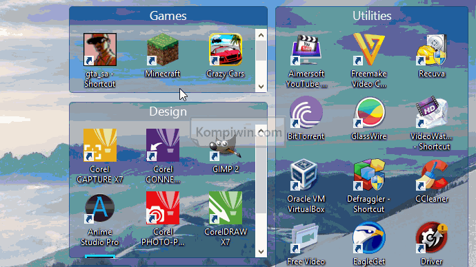 fences - grup ikon desktop