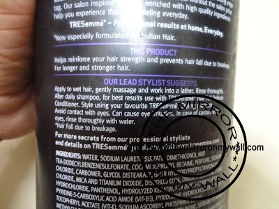 TRESemme Hair Fall Control Shampoo7.JPG