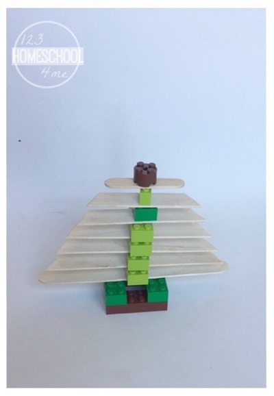 Craft Stick and Lego Tree Craft Stick and Lego Tree