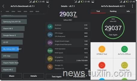 AnTuTu Infinix Hot Note X551