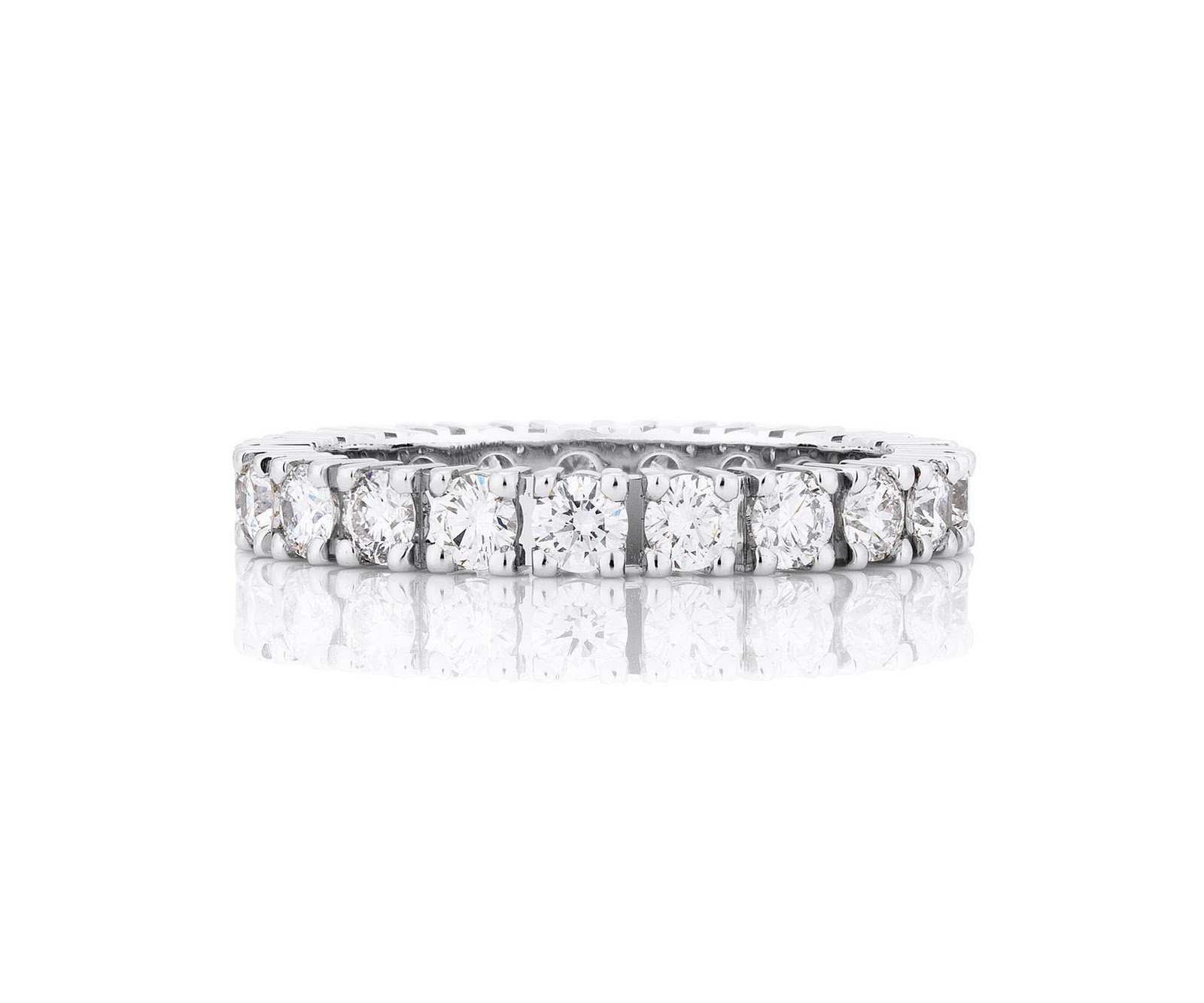 Aura White Diamond Band