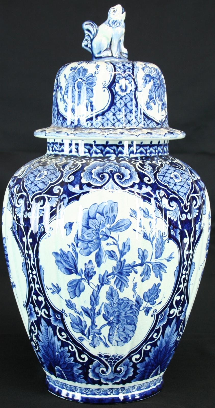 LARGE Antique Blue Delft Vase