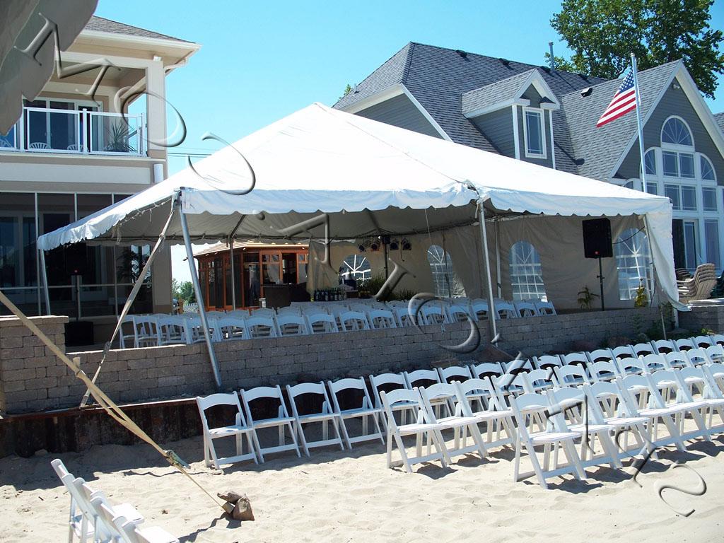 Ceremony on the beach.