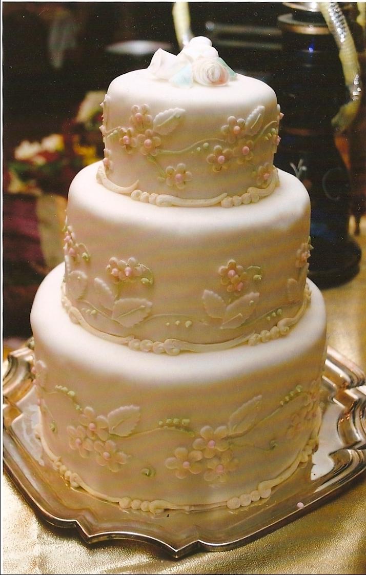 Simple Wedding Cake. a white