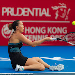 HONG KONG, CHINA - OCTOBER 18 :  Jelena Jankovic in action at the 2015 Prudential Hong Kong Tennis Open WTA International tennis tournament