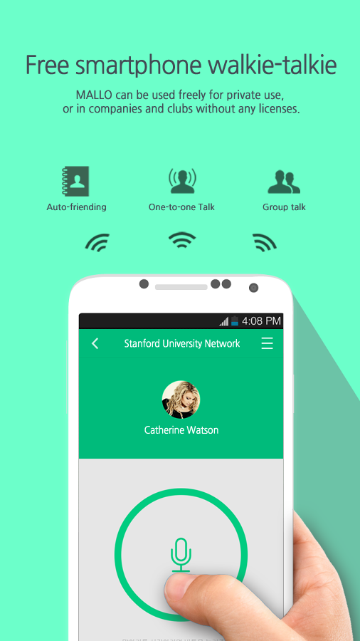 Android application MALLO - FREE smartphone PTT screenshort