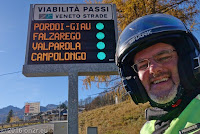 Bei Cortina d'Ampezzo. So gefällt mir das - alle Pässe grün und offen...