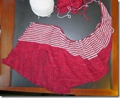 Cameo Shawl - Striped section