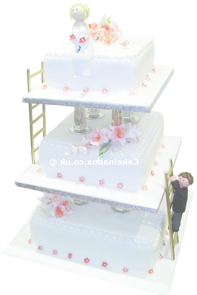 Wedding Cake - 3 Tier Square:
