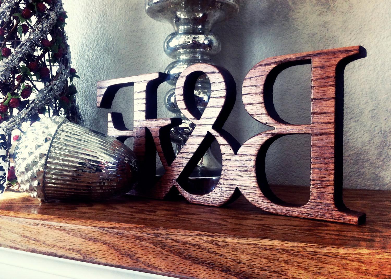 Custom Monogram 6 Rustic