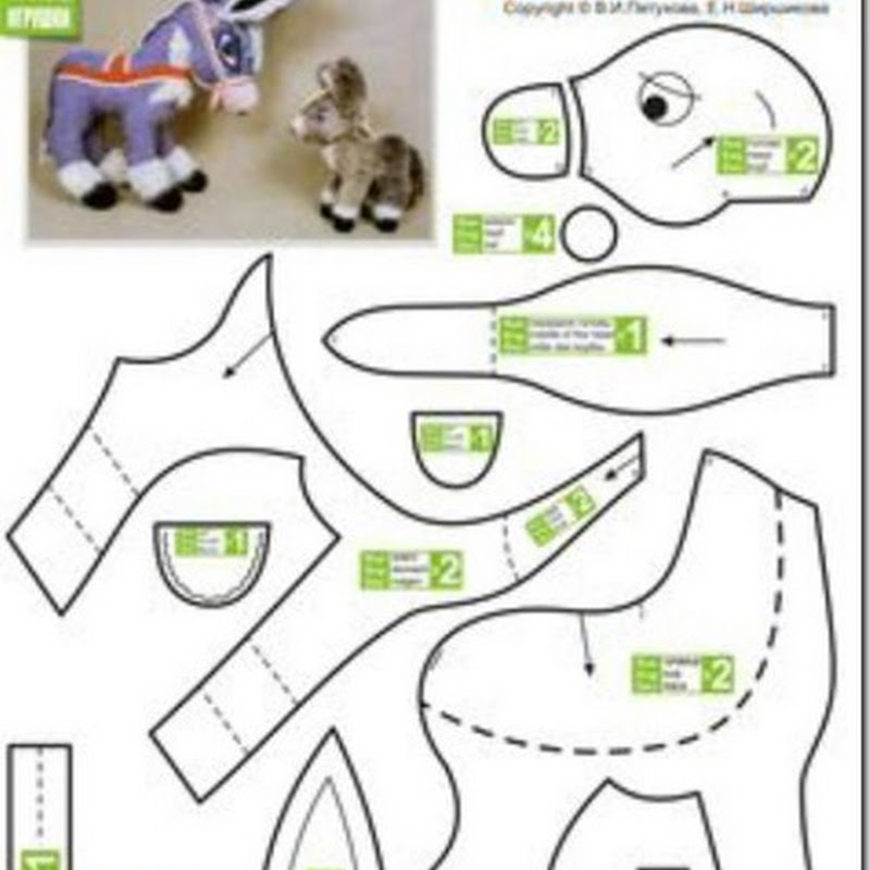 Manualidades burro con moldes