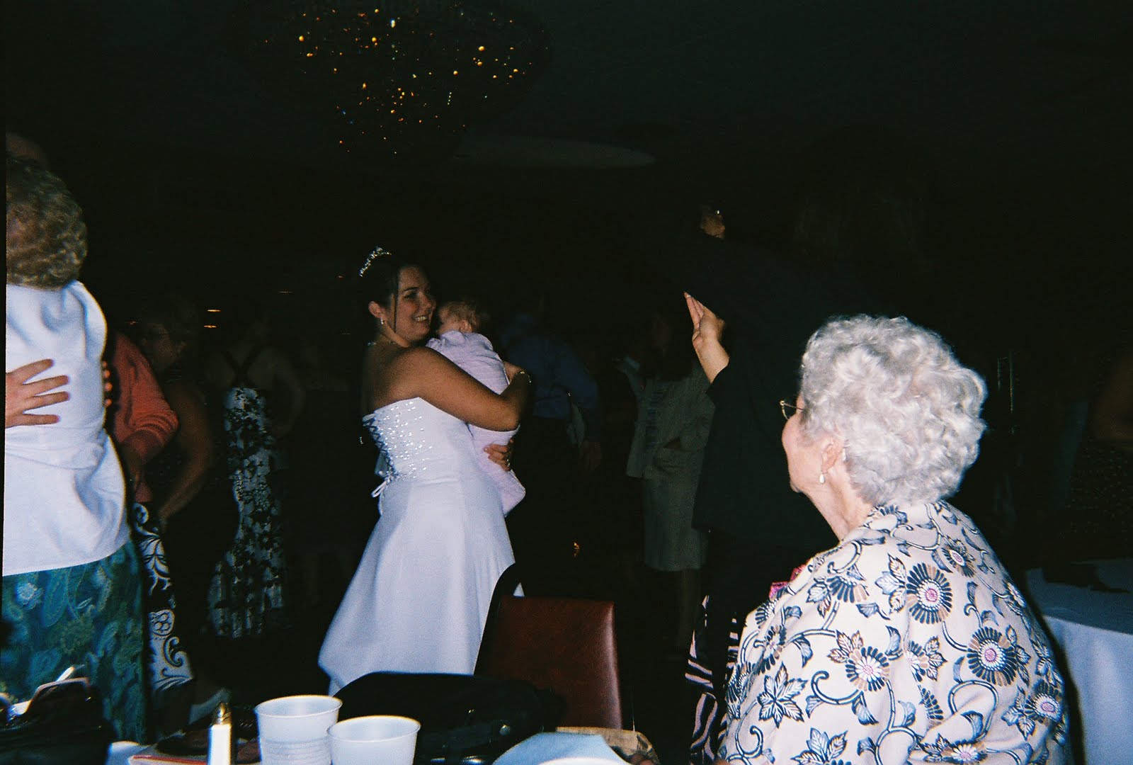 a wedding downstairs.