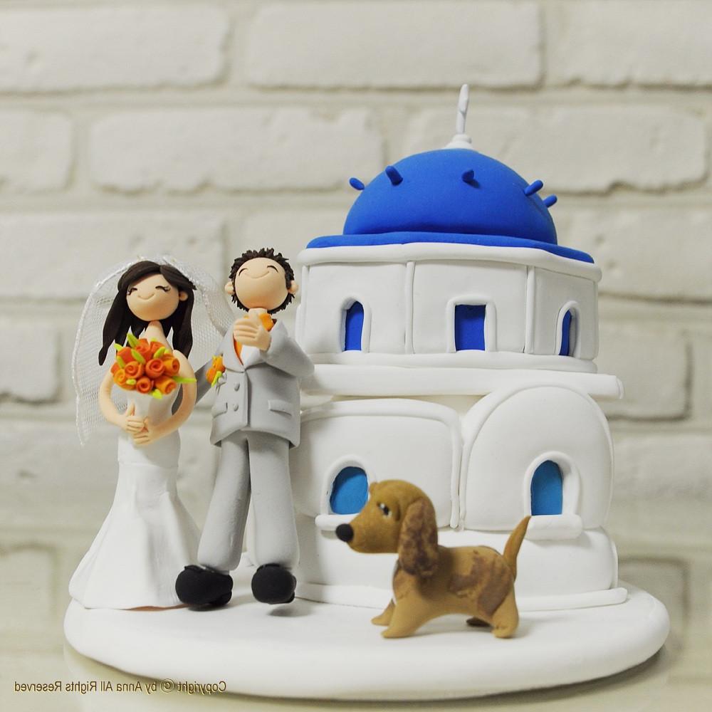 Santorini Greece wedding cake