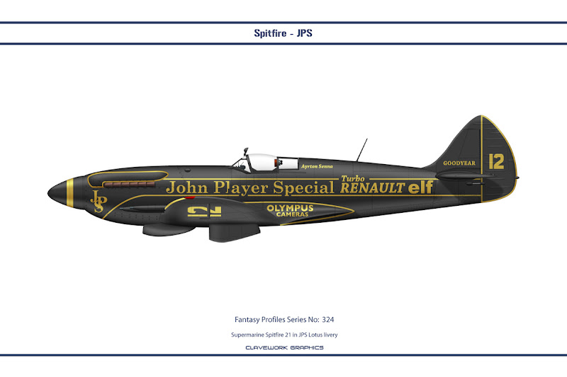 Supermarine Spitfire 21 in JPS Lotus livery