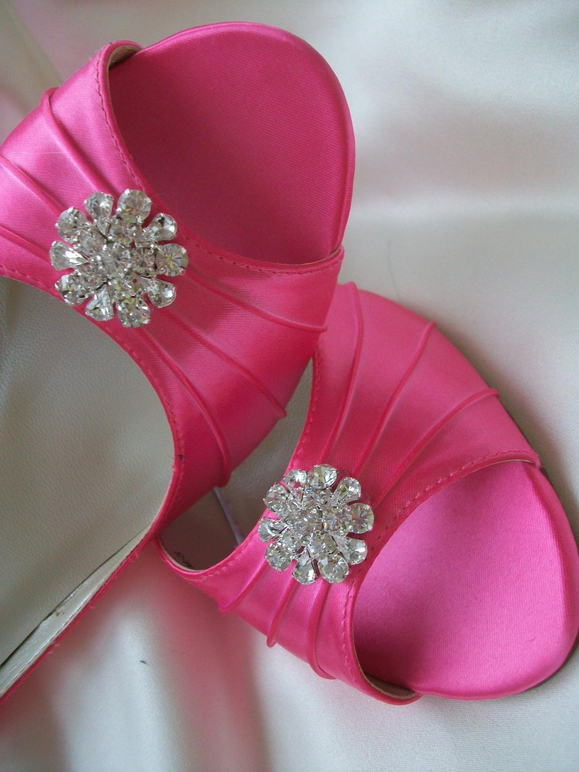 Watermelon Pink Satin Shoes