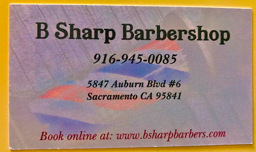 Barber Shop «B Sharp Barbershop», reviews and photos, 5847 Auburn Blvd #6, Sacramento, CA 95841, USA